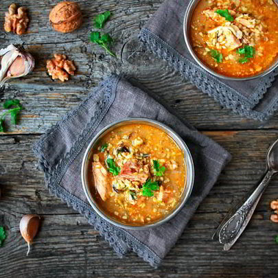 Грузинский суп Харчо со свининой