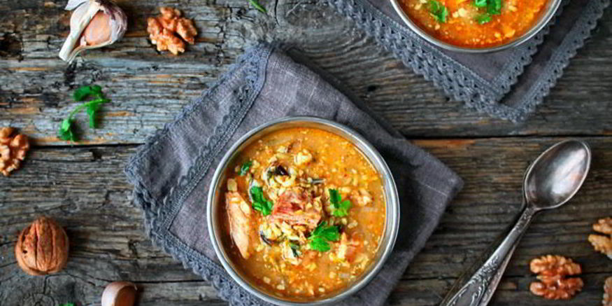 Рецепт грузинского супа харчо со свининой