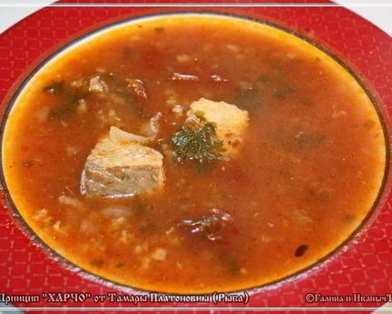 Харчо из рыбы по принципу Сулаквелидзе