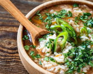 Харчо на баранине с зеленью