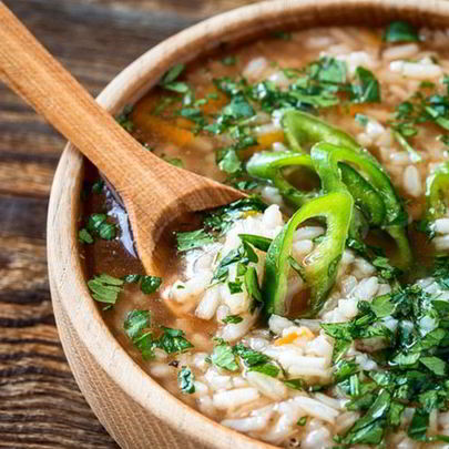 Харчо на баранине с зеленью