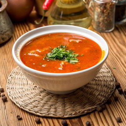 Куриный суп харчо с картошкой и рисом