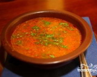 Острый суп харчо