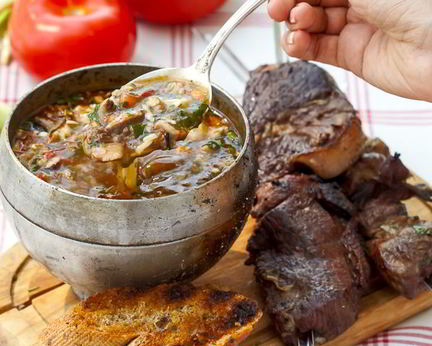 Шашлык из барашка и походный харчо