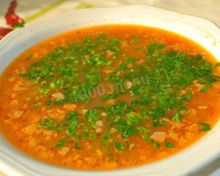 Суп Харчо с говядиной и рисом