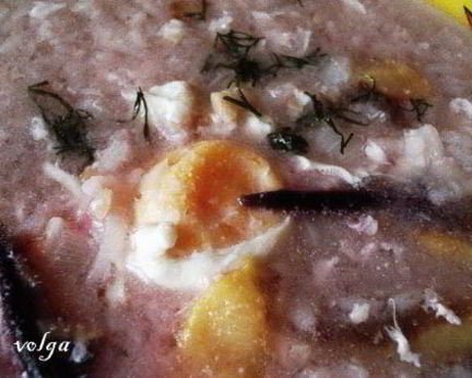 Суп Харчо с яйцом и сливами