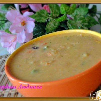 Гороховый суп-пюре с овощами
