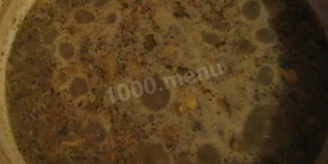 грибной суп-пюре на молоке из свежих грибов