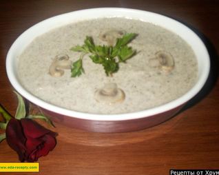 Грибной суп пюре со сметаной