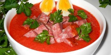 холодный томатный суп-пюре сальморехо