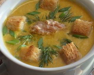 Кукурузный суп-пюре с тунцом