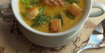 кукурузный суп-пюре с тунцом