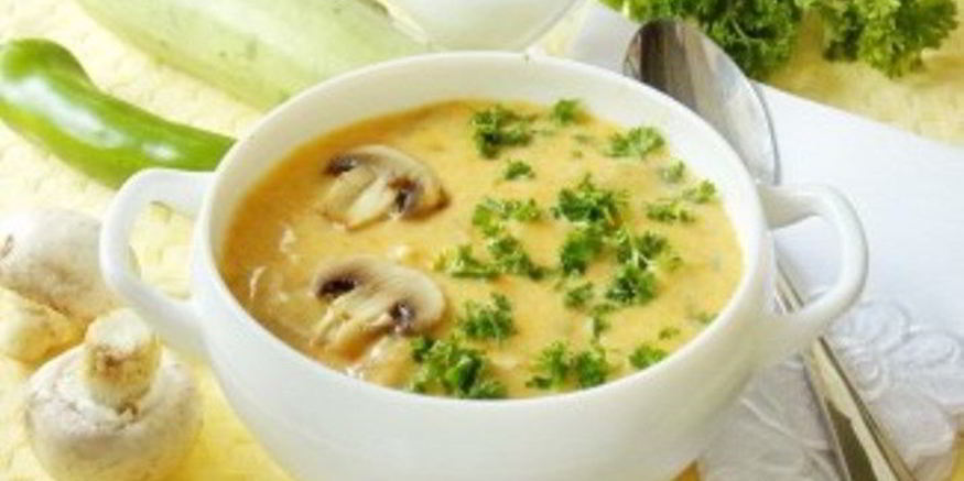 Рецепт куриного супа-пюре с грибами