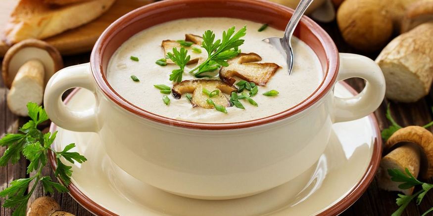 Рецепт супа пюре грибной с сыром