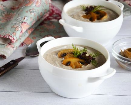 Суп пюре грибной со сливками