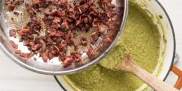 суп-пюре из горошка и нута