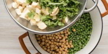 суп-пюре из горошка и нута