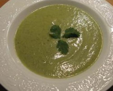 Суп-пюре из кабачков с кинзой