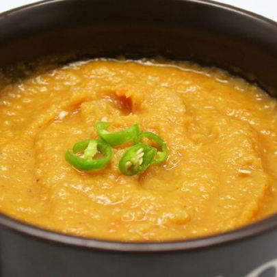 Суп-пюре из нута и лука порея