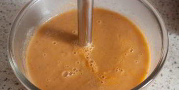 суп-пюре из печеных баклажанов