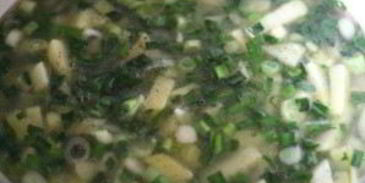 суп-пюре из зеленого лука