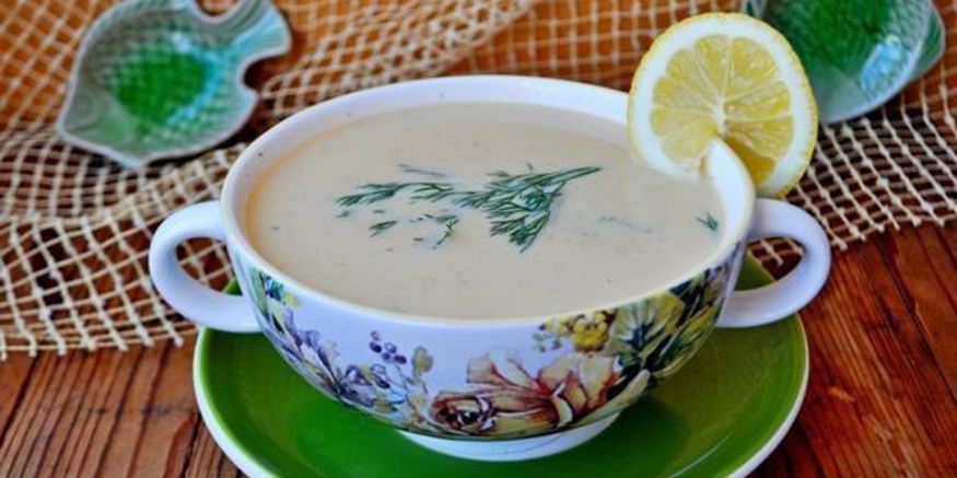 Рецепт супа-пюре с красной рыбой, картофелем и укропом