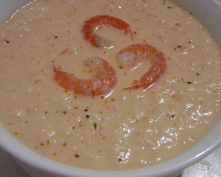 Суп-пюре с морепродуктами