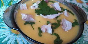 суп-пюре с тыквой и курицей