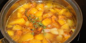 тыквенно-картофельный суп-пюре с беконом