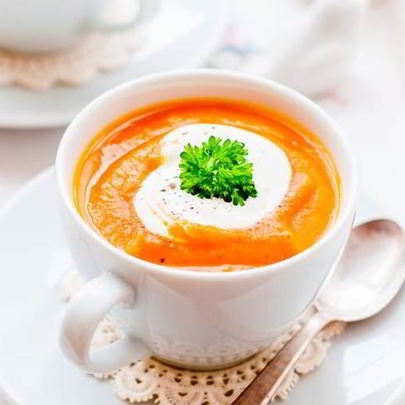 Тыквенный суп-пюре с каштанами и грибами