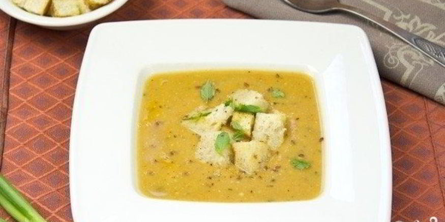 Рецепт вегетарианского супа-пюре из чечевицы