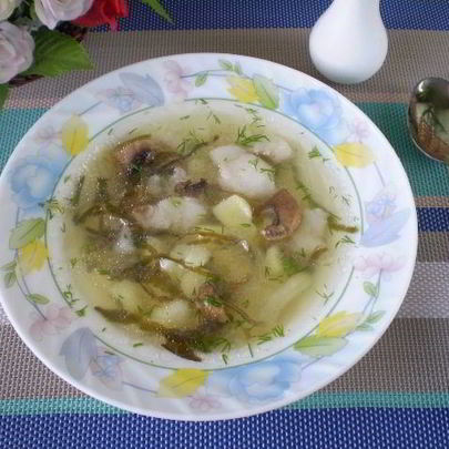 Суп рыбный с грибами
