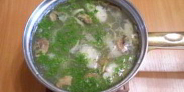 суп рыбный с грибами