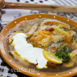 Суп с копченостями