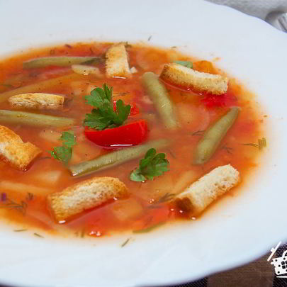 Суп с рисом и болгарским перцем