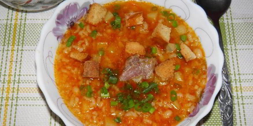 Рецепт супа с рисом и фасолью в мультиварке