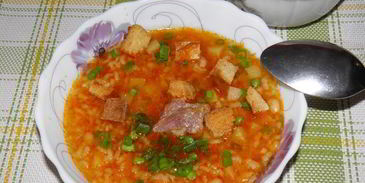 суп с рисом и фасолью в мультиварке