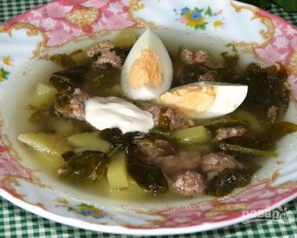 Суп со щавелем в мультиварке