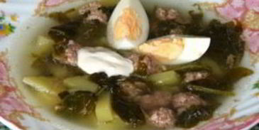 суп со щавелем в мультиварке