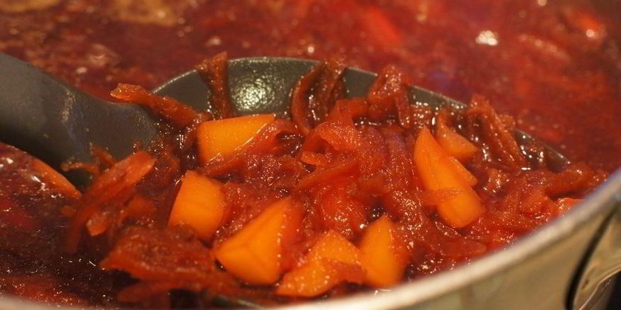 Рецепт свекольника горячего с мясом