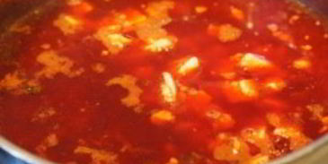 свекольник горячий с мясом