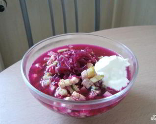 Свекольник из маринованной свеклы