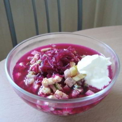 Свекольник из маринованной свеклы