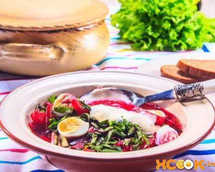 Свекольник холодный с ботвой