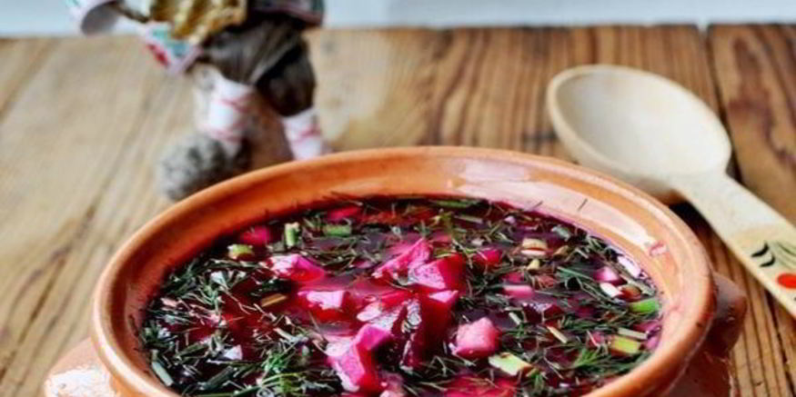 Рецепт свекольника холодного с ветчиной