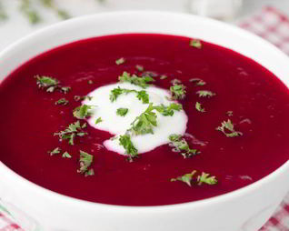 Свекольник классический на овощном бульоне