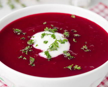 Свекольник классический на овощном бульоне