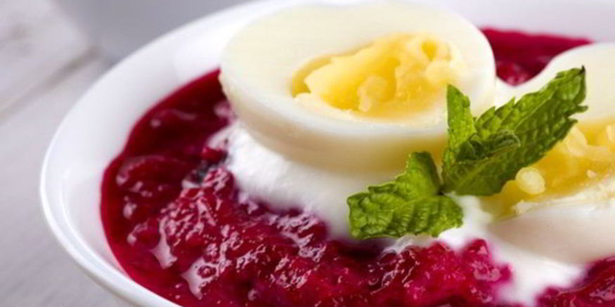 Рецепт свекольника на йогурте с мятой