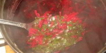 свекольник с ботвой