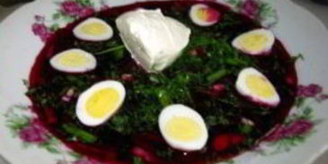 свекольник с ботвой